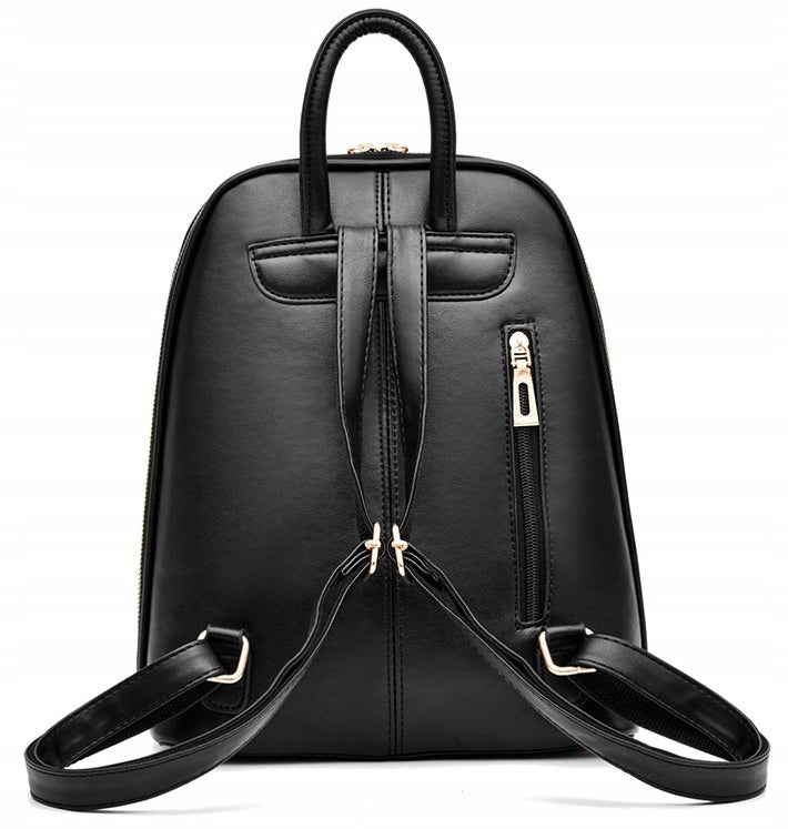 Women's Backpack Work School Backpack Elegant Eco Leather Black Gift Brand Likado