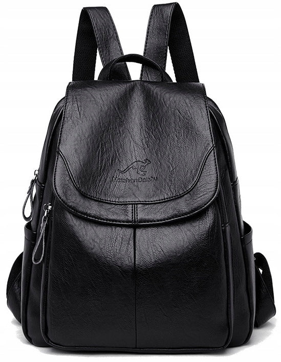 Women's Backpack Work School Backpack Elegant Eco Leather Black Gift Packaging status original