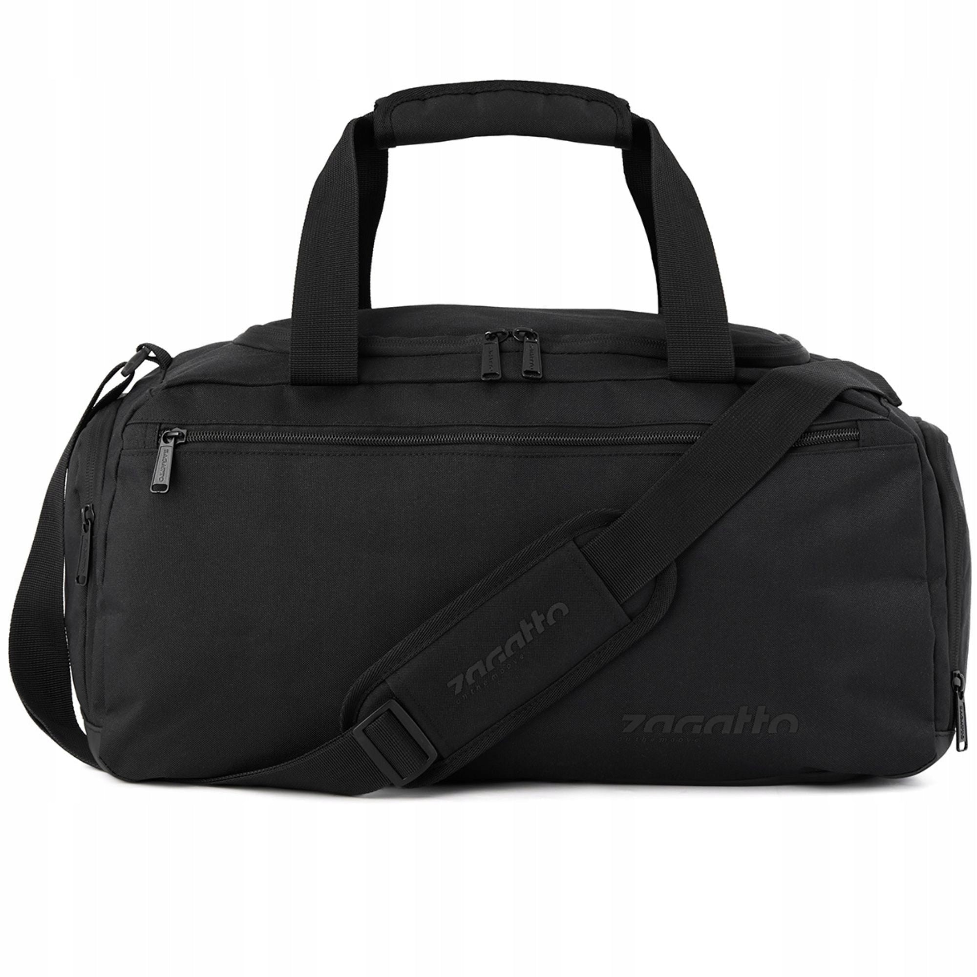 Women's Fitness Travel Sports Bag for Gym Training Black ZAGATTO