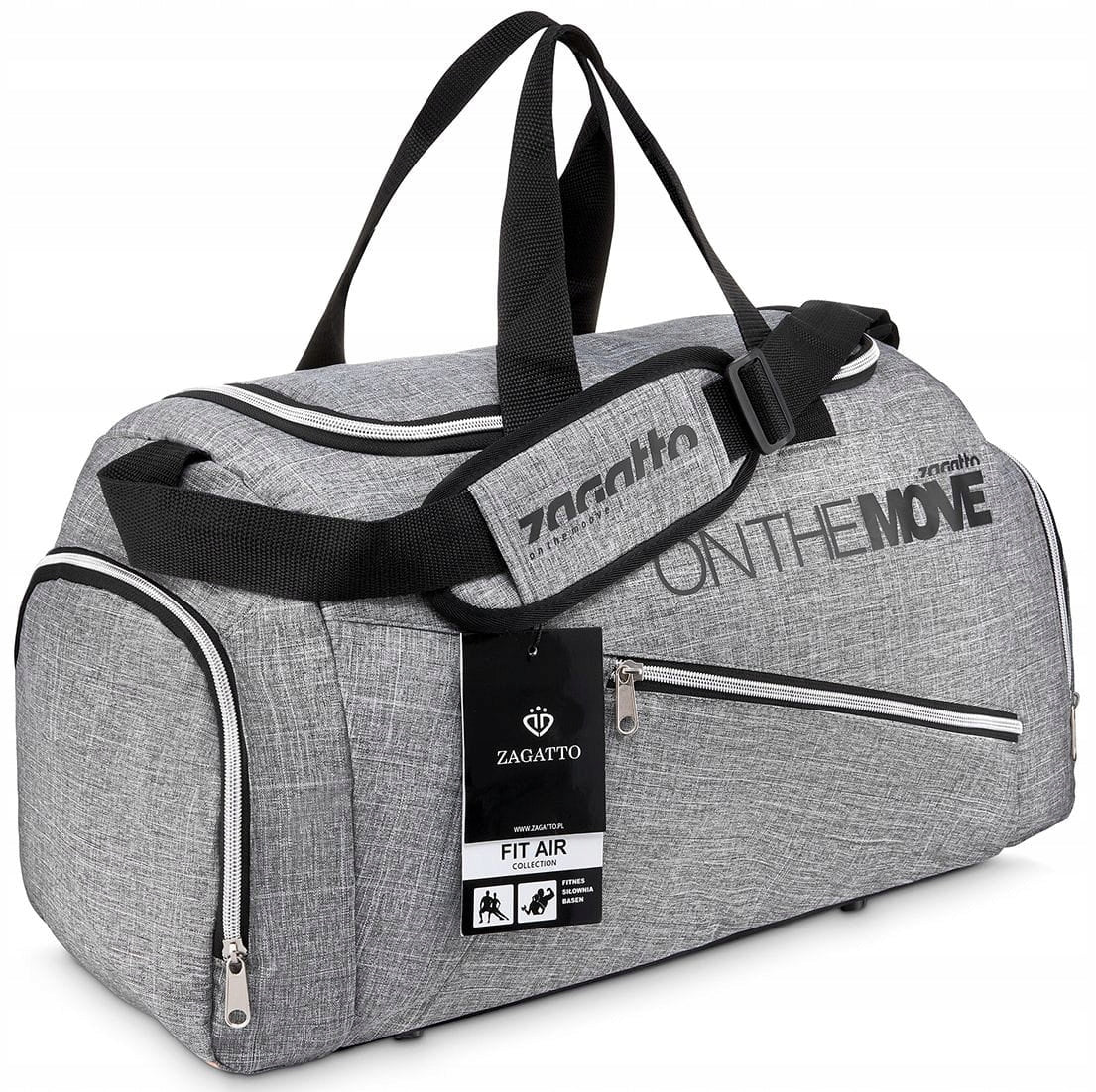 Women's Fitness Travel Sports Bag for Gym Training ZAGATTO