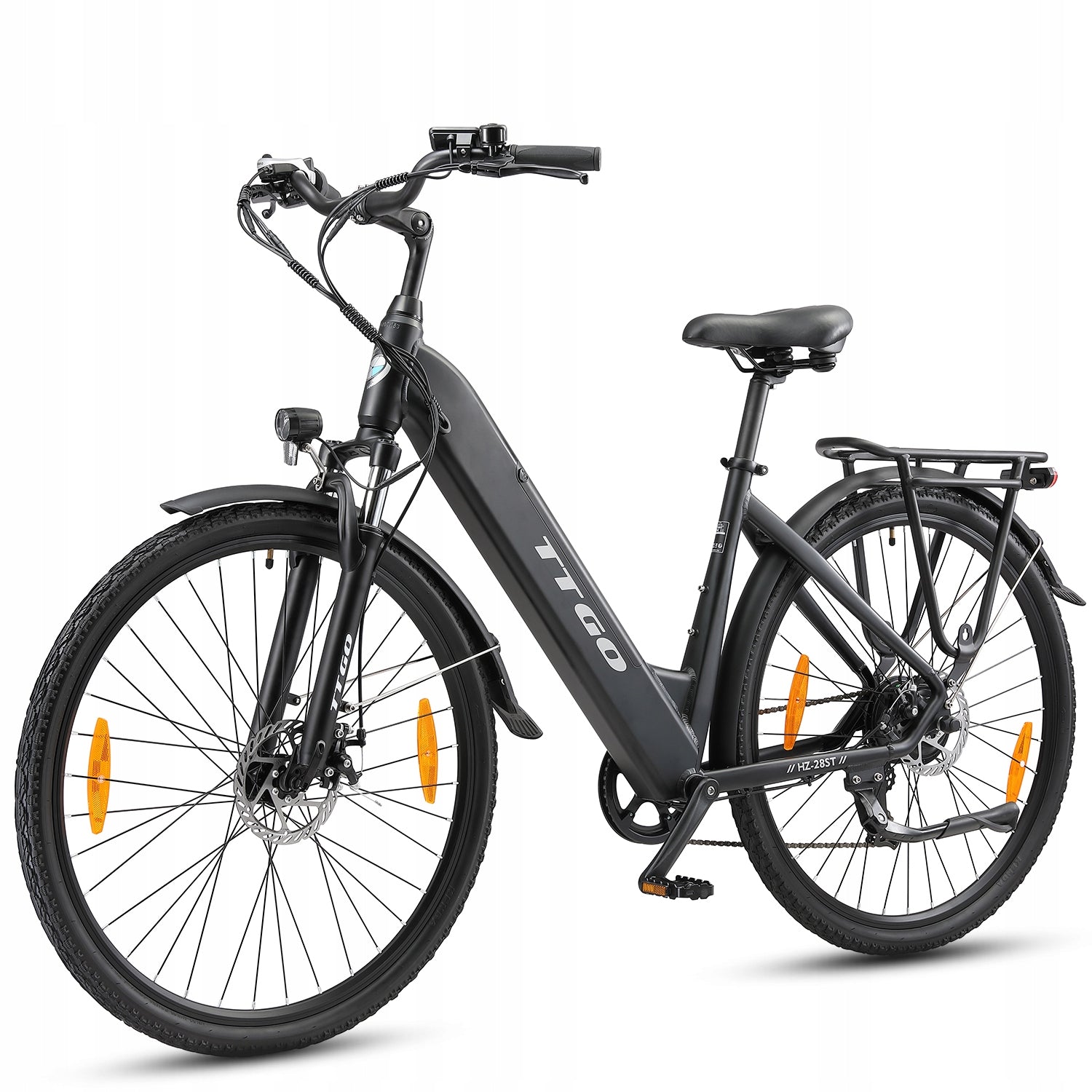 Women's/Men's Electric Bike TTGO HZ-28ST 28'' 250W 36V 20Ah 120HP black Foldability partially assembled, calibrated