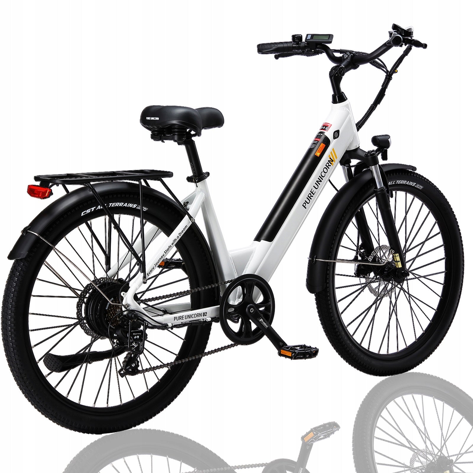 Women's/Men's Electric Vehicles PURE UNICORN U2 1000W 12.8Ah 45km/h Foldability partially assembled, calibrated