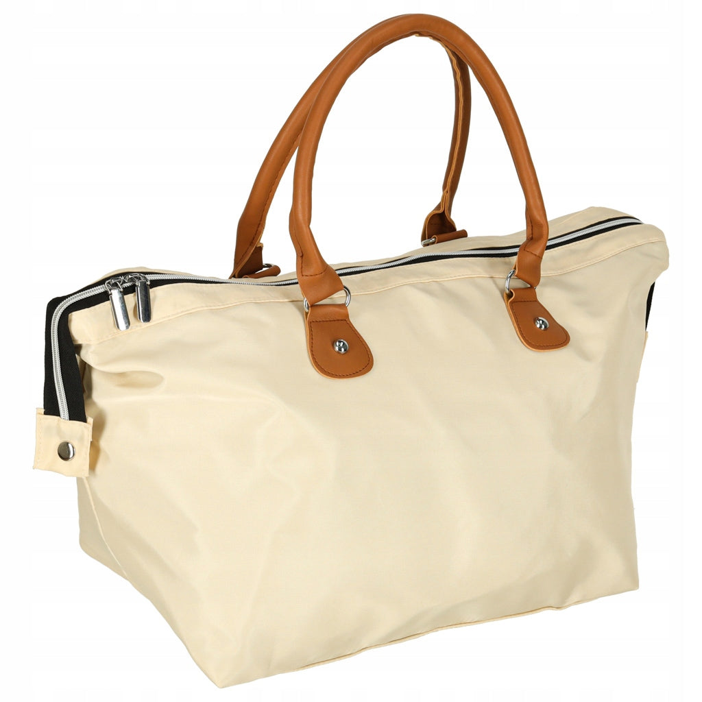 Women's Multi-Functional Travel Stroller Bag for Mom Set Beige Height 30 cm