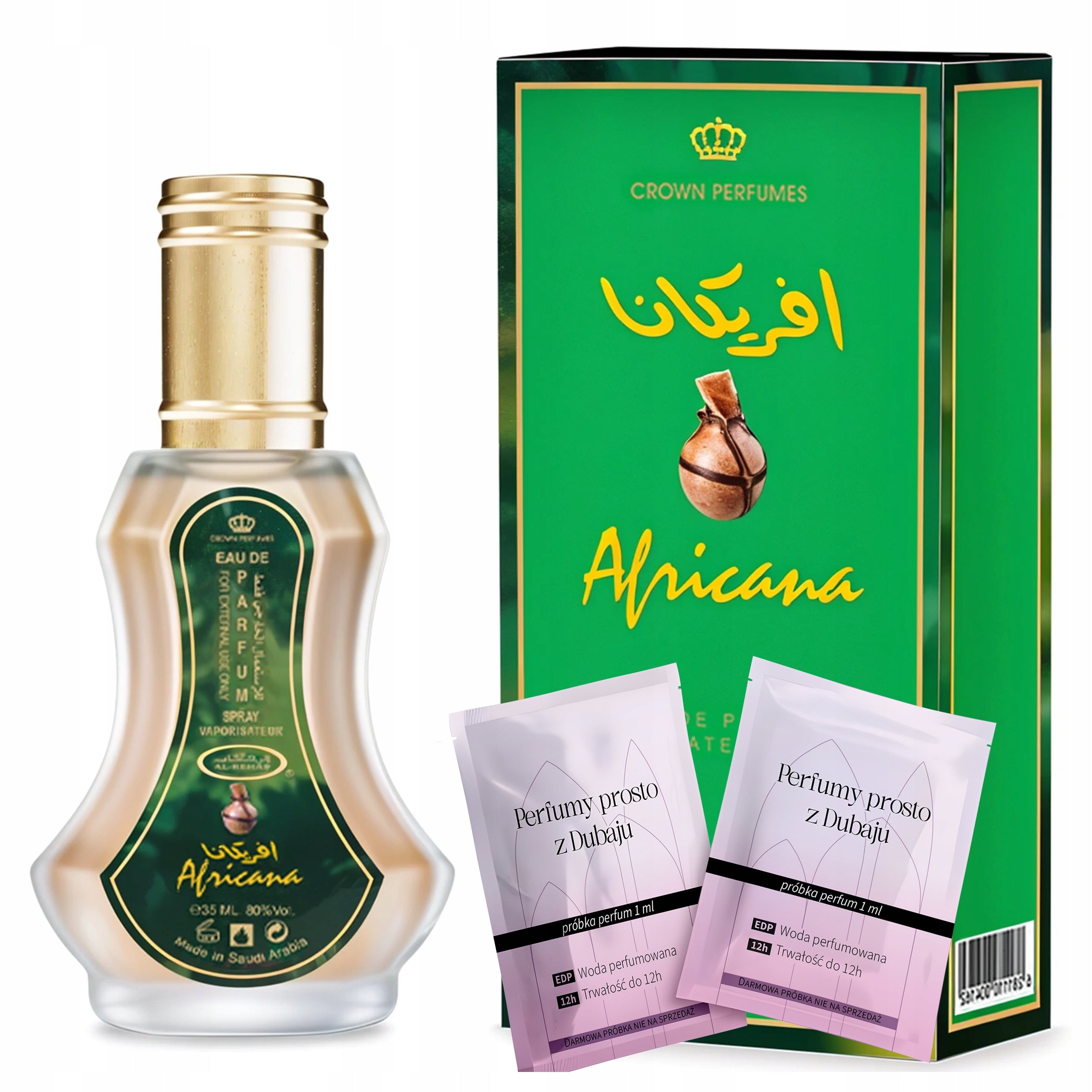 Women's Perfume Arabic Al-Rehab Africana 35ml Musk Spicy + Samples