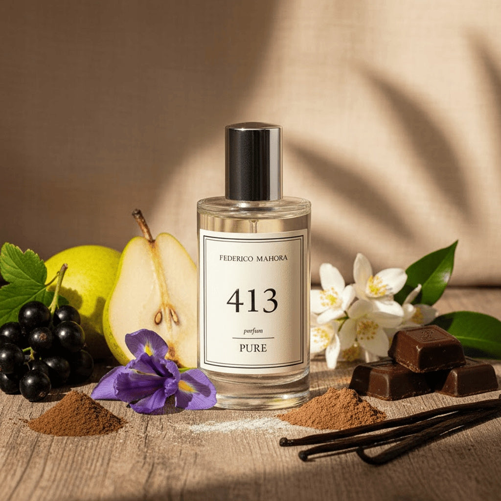 Women's Perfume FM 413 Pure 20% 50ml Floral Pear Iris Patchouli Packaging status original