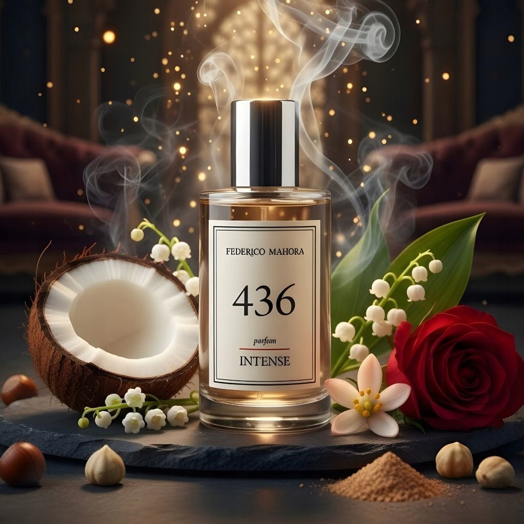 Women's Perfume FM 436 Intense 20% 50ml Oriental Coconut Lily of the Valley Packaging status original