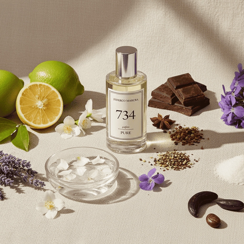 Women's Perfume FM 734 PURE 20% 50ml Oriental Bay Leaf Saffron Tree Packaging status original