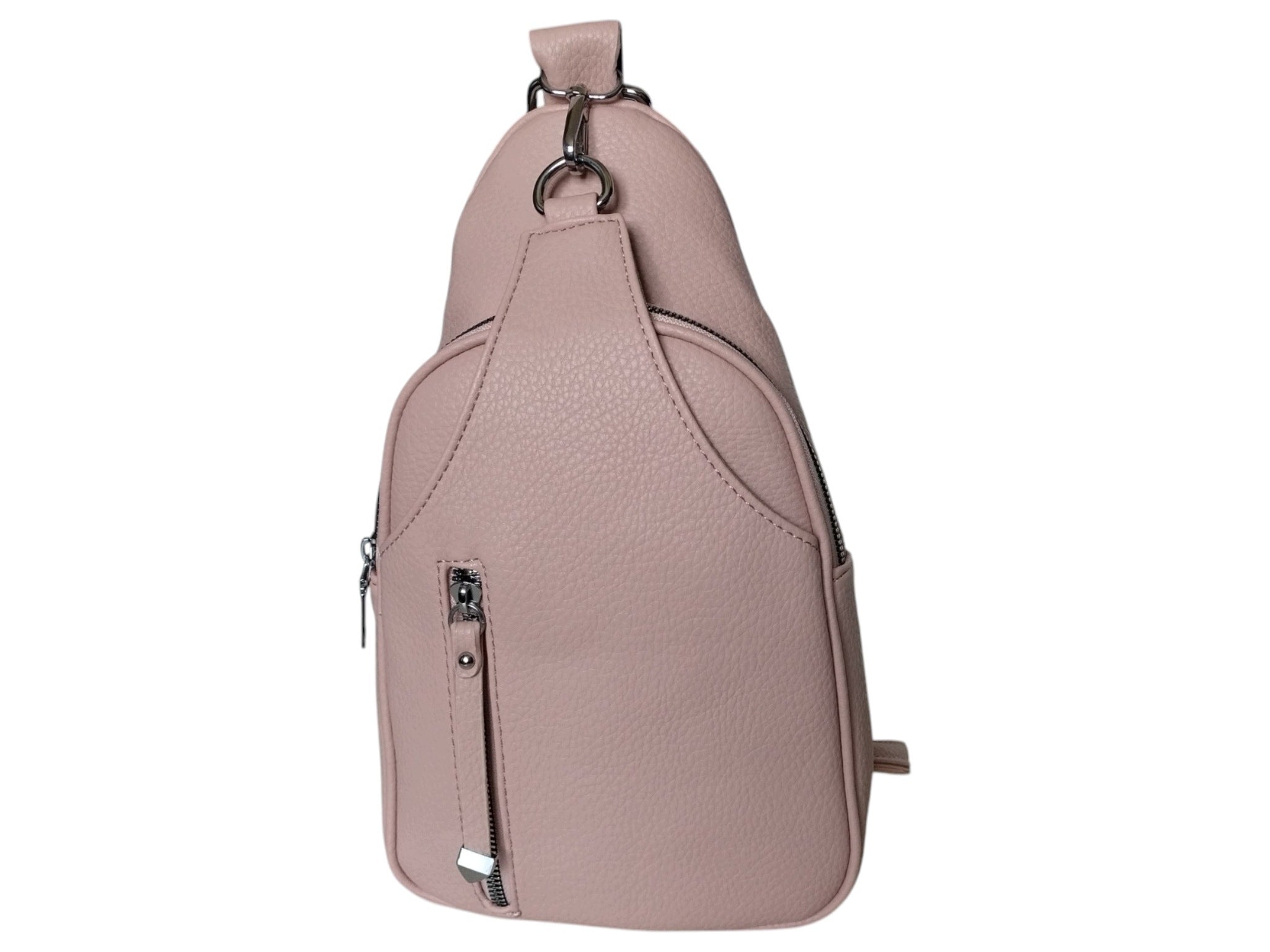 Women's Shoulder Backpack, Women's Bag, Pink, Small Urban, Eco Leather Brand no brand
