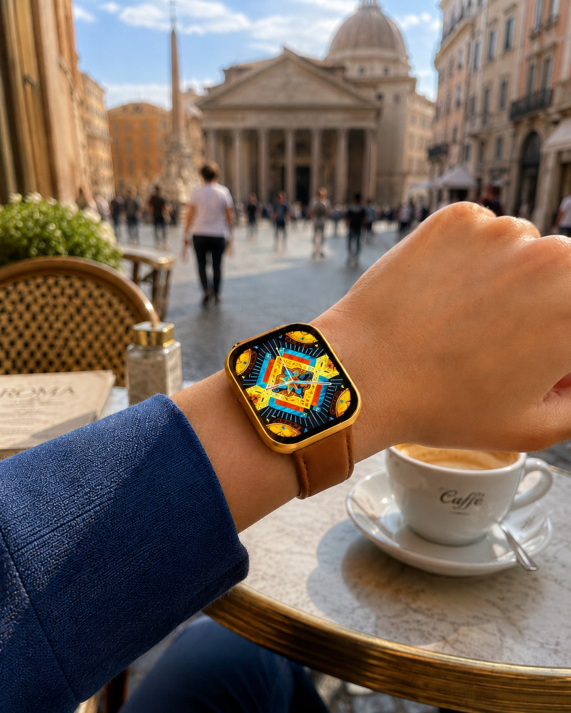 Women's Smartwatch Gold with Bracelet Lightweight, Large Screen, Bluetooth 5.3 256Mb Manufacturer code Zegarek dla kobiet smart watch wodoodporny