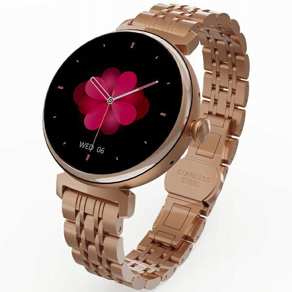Women's Smartwatch HiFuture Aura Pink and Gold Bluetooth Android Pedometer