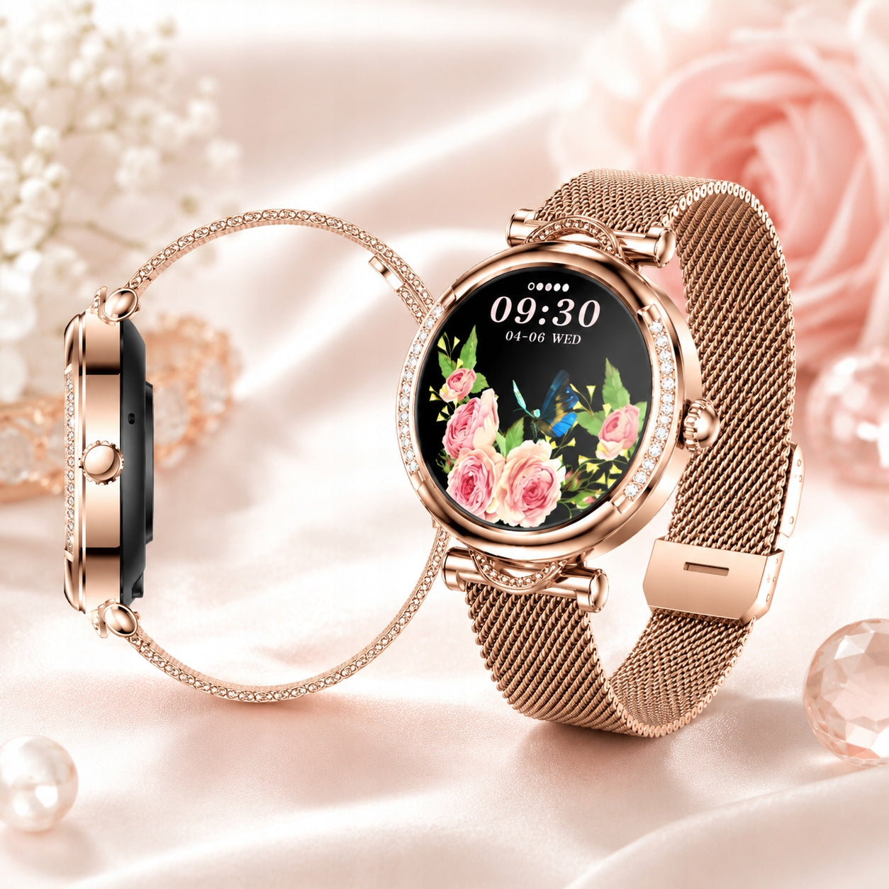 Women's Smartwatch with Bluetooth Talks Pulse SpO2 100 Sports Modes