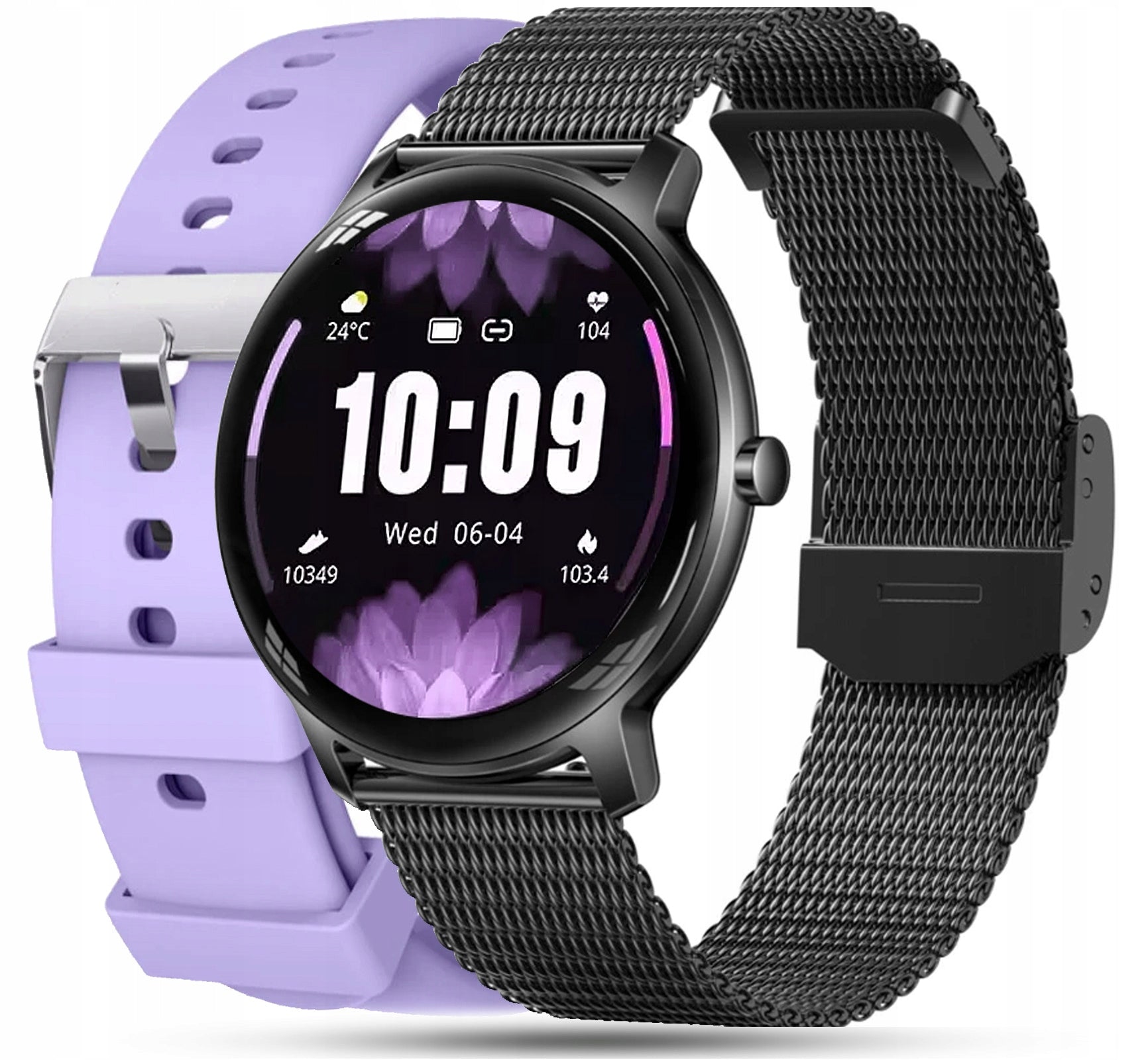 Women's Smartwatch with Mesh Bracelet Heart Rate, Pressure, Notifications