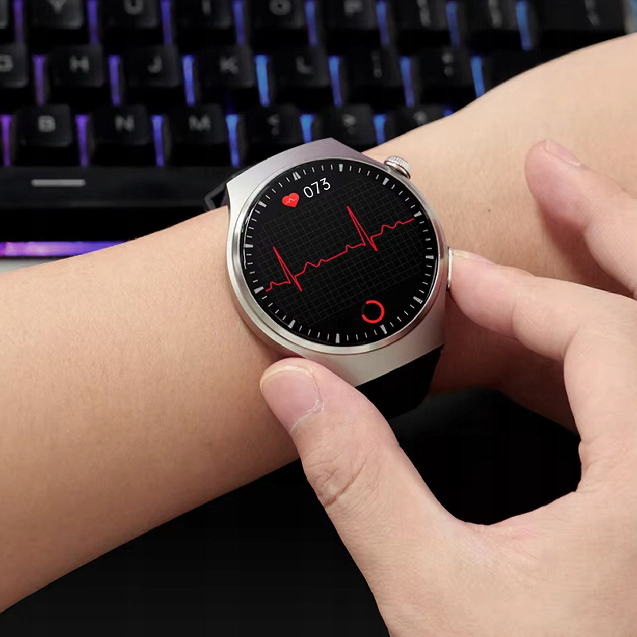 Women's Smartwatch with Thermometer, 440 mAh - Style and Function Batteries included yes