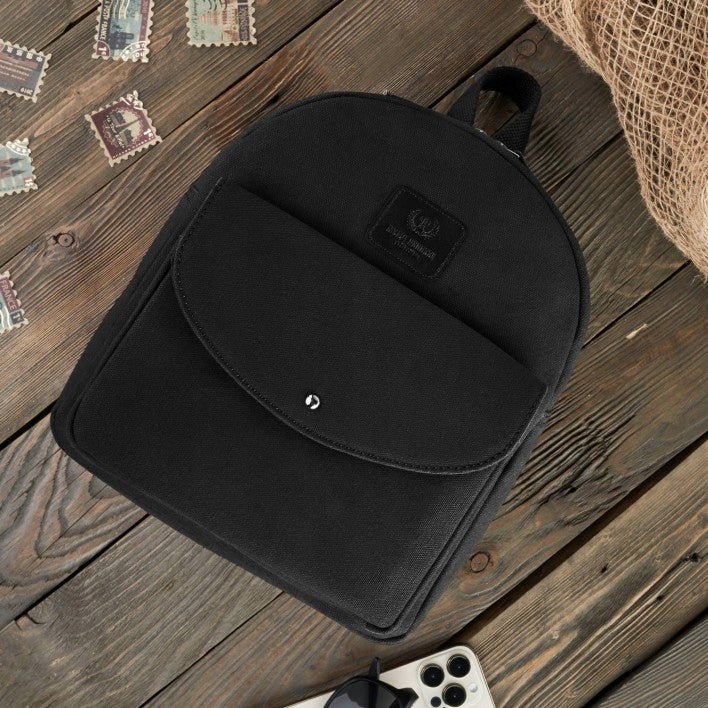 Women's Urban Backpack Black Vegan Youth Fashionable Paolo Peruzzi Brand Paolo Peruzzi