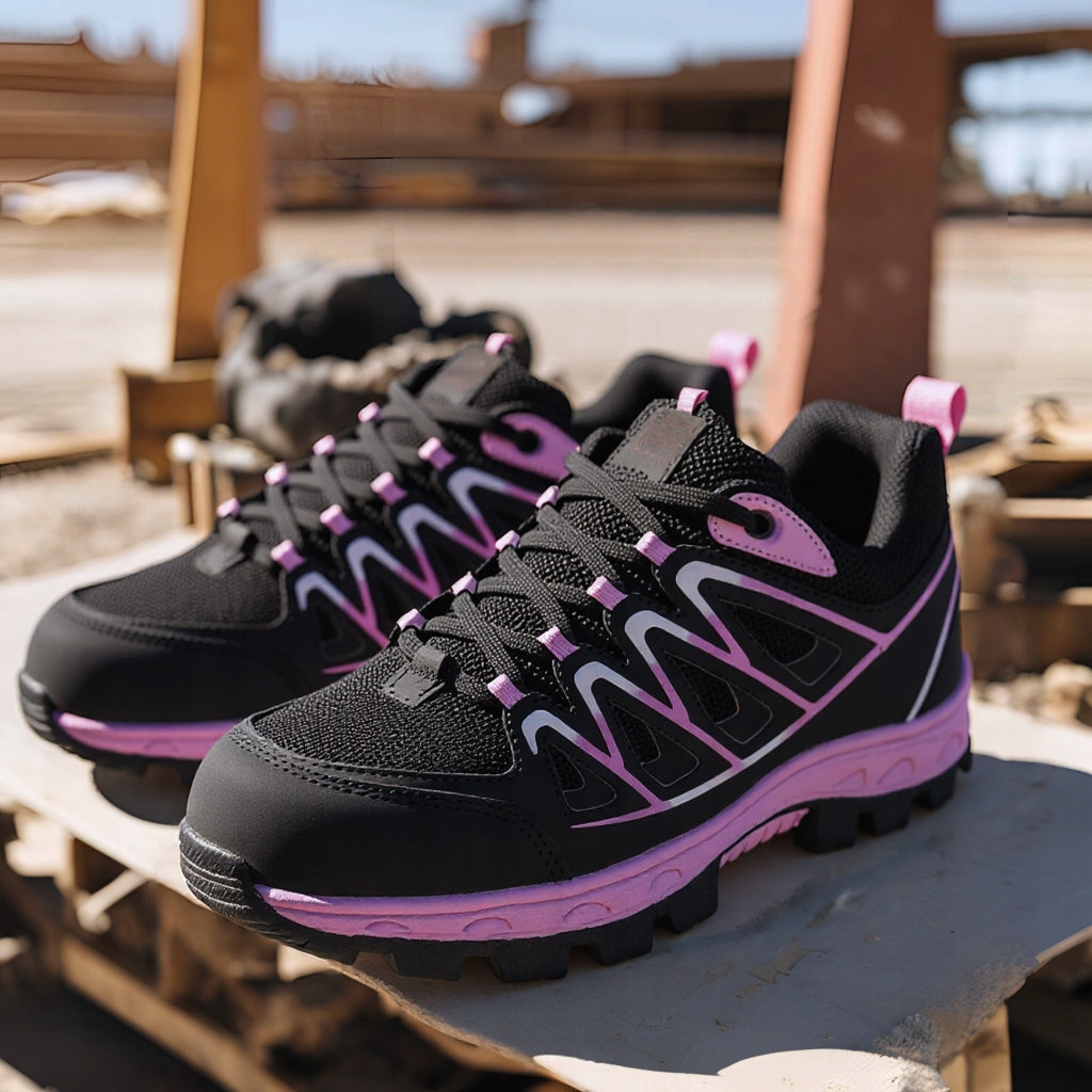 Women's WORK Shoes SNEAKERS Safety Shoes with LIFT 249 24h-BHP Manufacturer code Półbuty robocze damskie różowe 249S 36