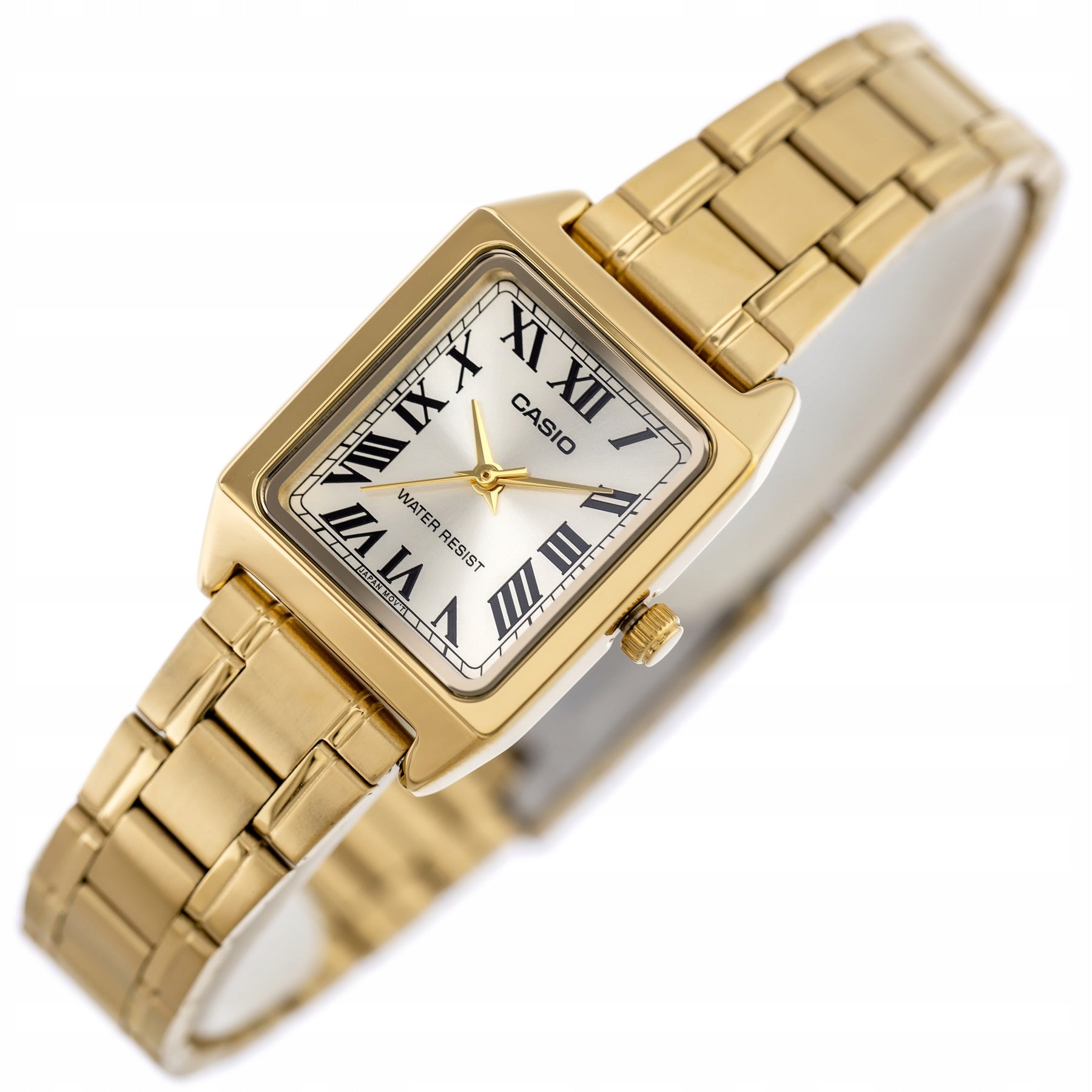 Women's Watch CASIO Gold Rectangular Retro Classic Elegant for Gift Gender woman