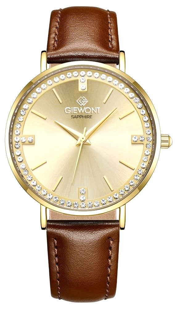 Women's Watch Giewont Leather Strap Elegant GW5390 + BOX + ENGRAVING Packaging status original