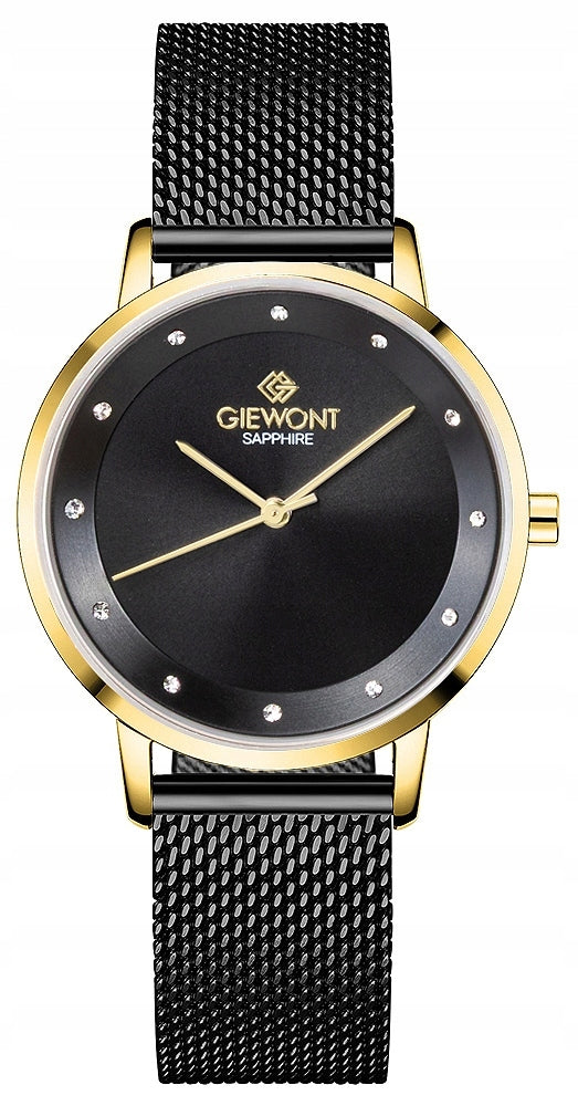 Women's Watch Giewont Sapphire Gold Black GW4130-B4+BOX