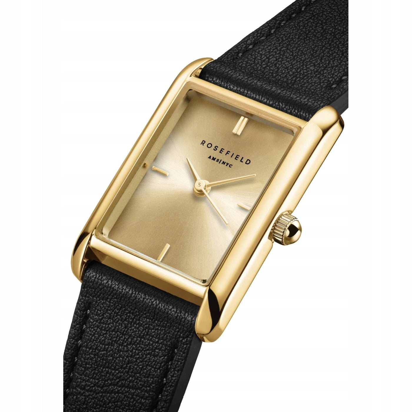 Women's Watch ROSEFIELD Black Leather Strap Classic Gift For Her Manufacturer code HCBLG-H07