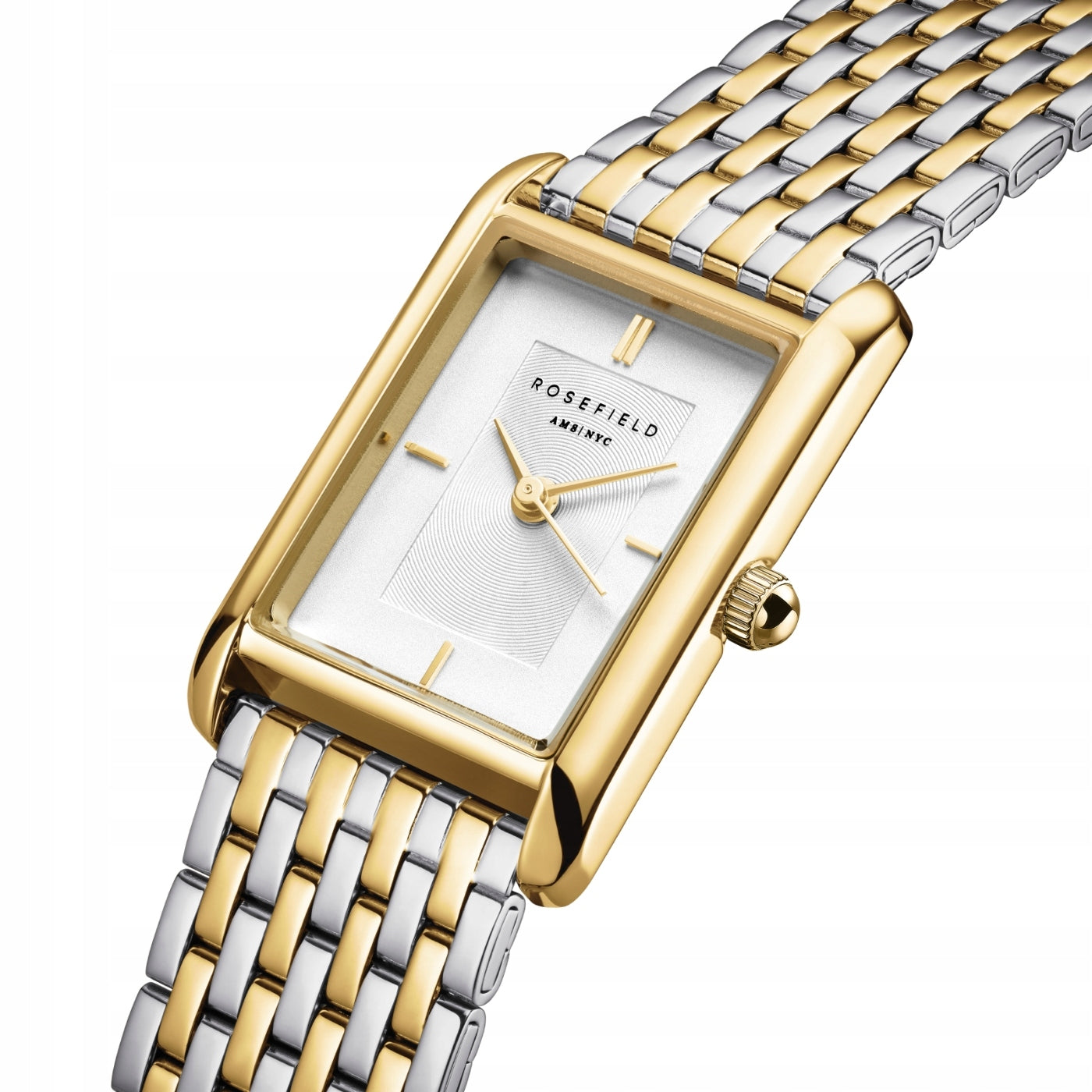 Women's Watch ROSEFIELD Silver Gold Bracelet Small Quartz For Her Brand Rosefield
