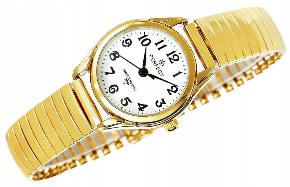 Women's Watch Stretched BRACELET Elastic Eraser GOLD NUMBERS Manufacturer code X złoty
