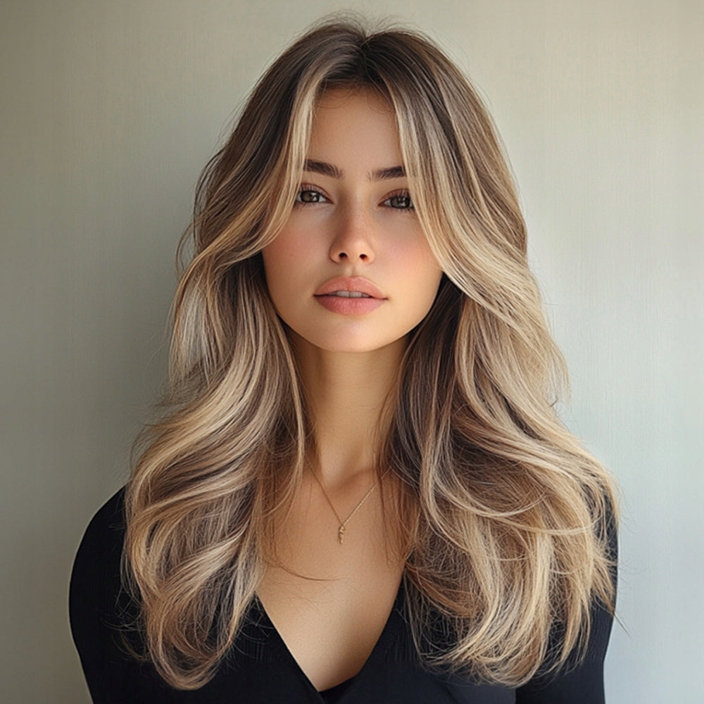 Women's Wigs Mixed Blonde Long Hair 22inch Brush type not specified