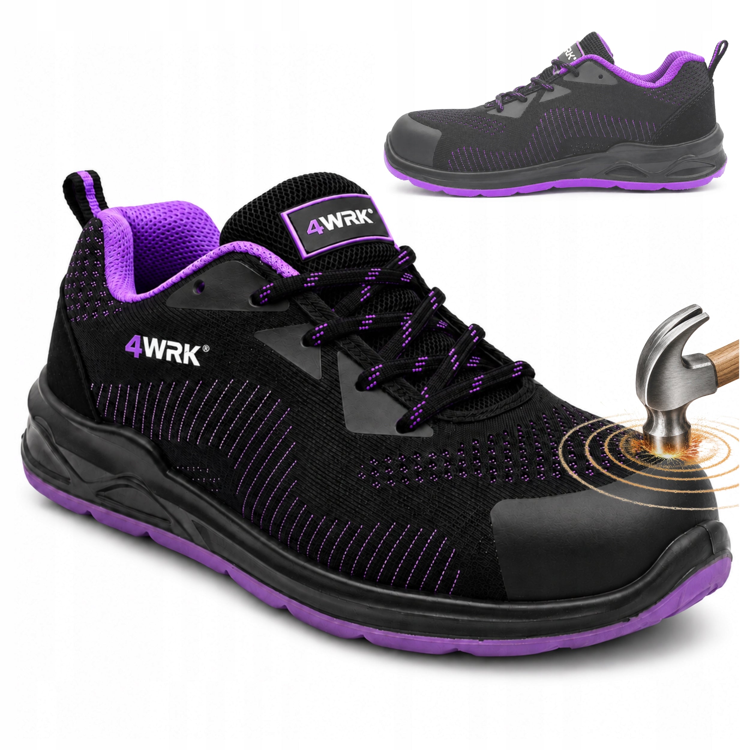 Women's Work Shoes S1 Sneakers Mesh Shoes Breathable with Toe