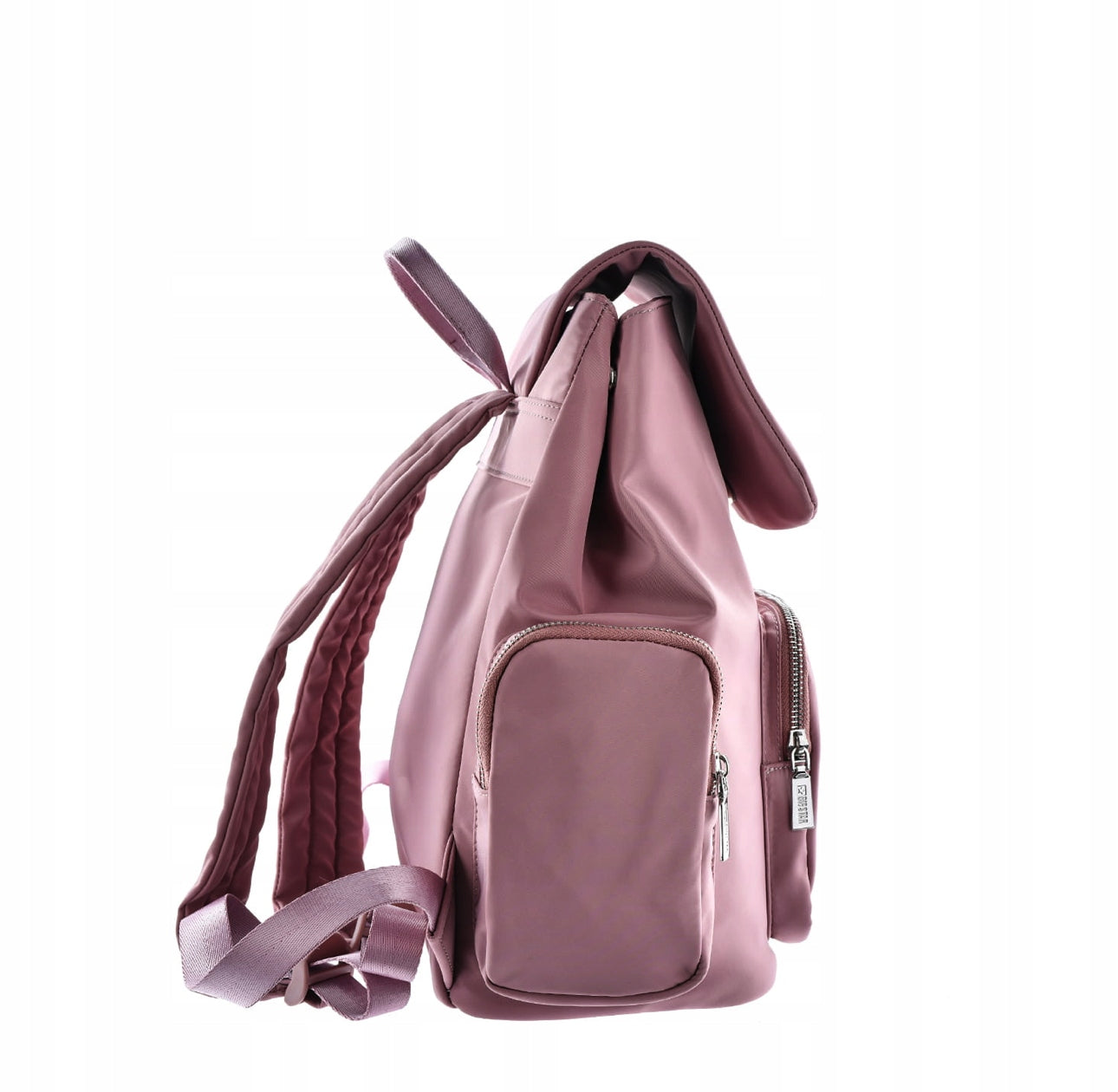 Women's backpack BIG STAR LL574044 pink urban stylish flap Brand Big Star