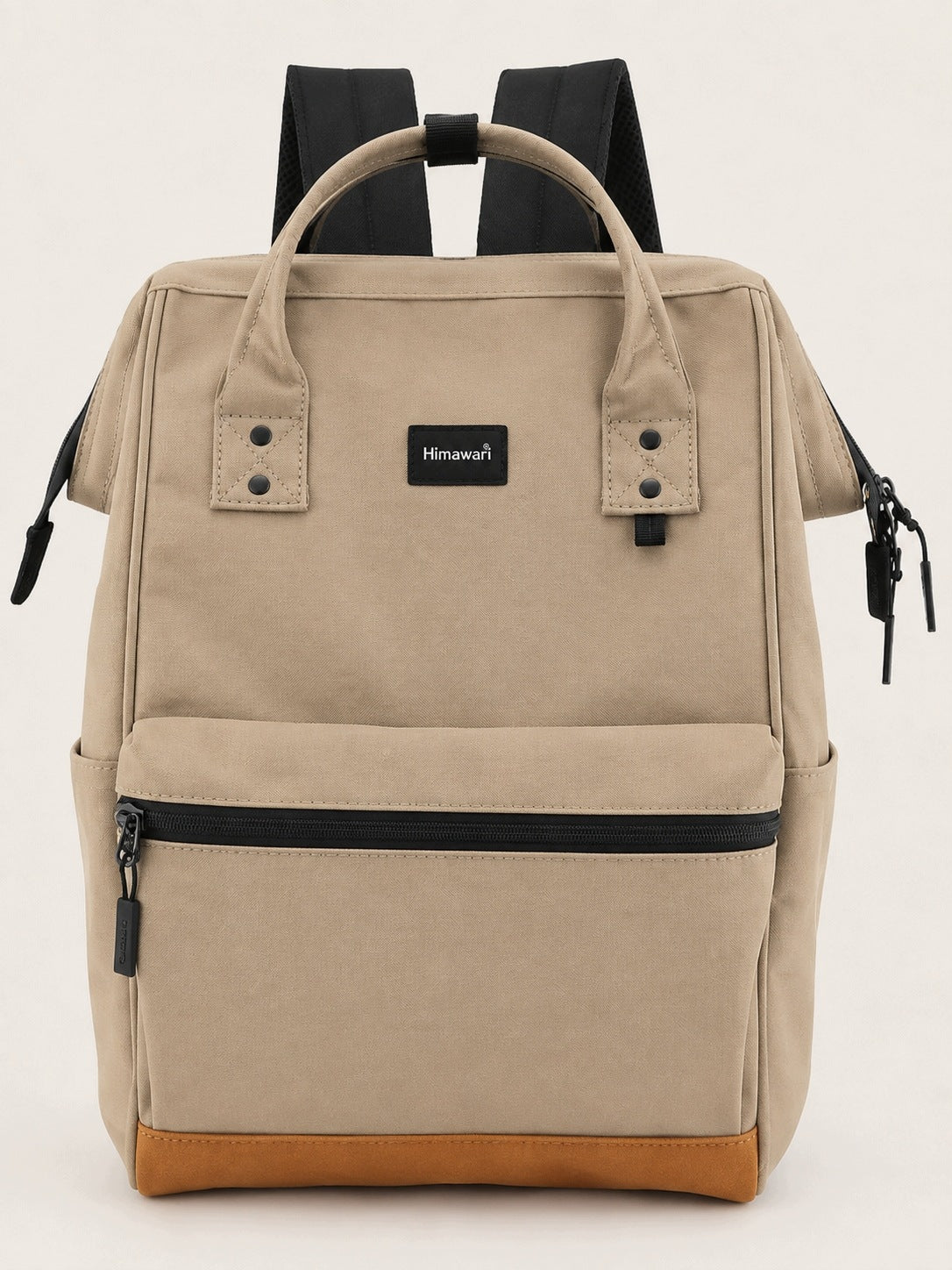 Women's backpack Himawari 124 for laptop 15,6 with USB waterproof beige