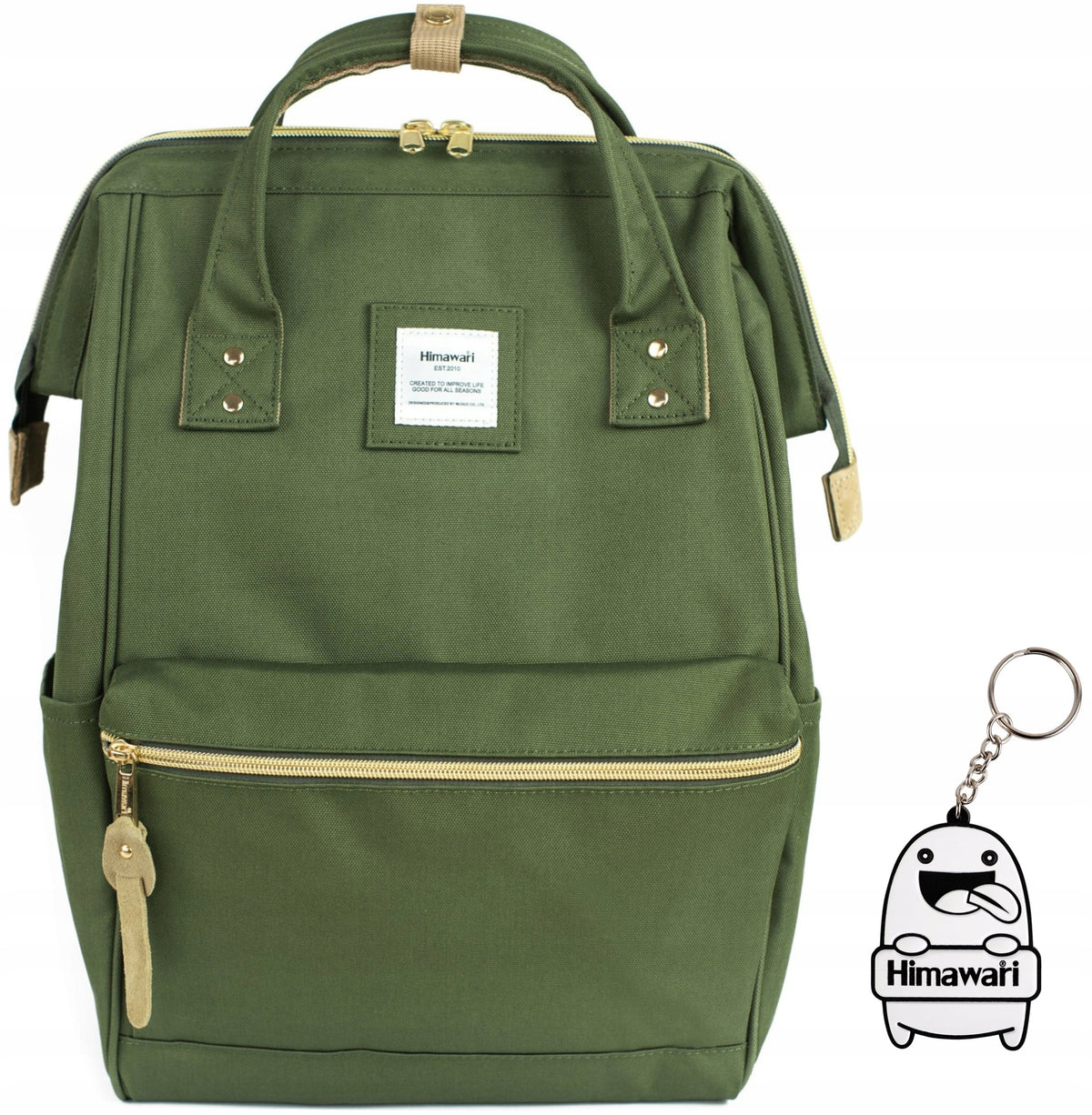 Women's backpack Himawari Classic - school light for laptop roomy Khaki