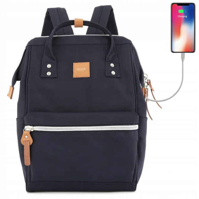 Women's backpack Himawari Sorrel HM1881 for laptop 13,3 USB navy blue