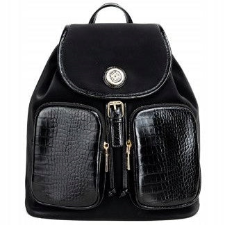 Women's backpack Monnari BAG4150-020 black croco