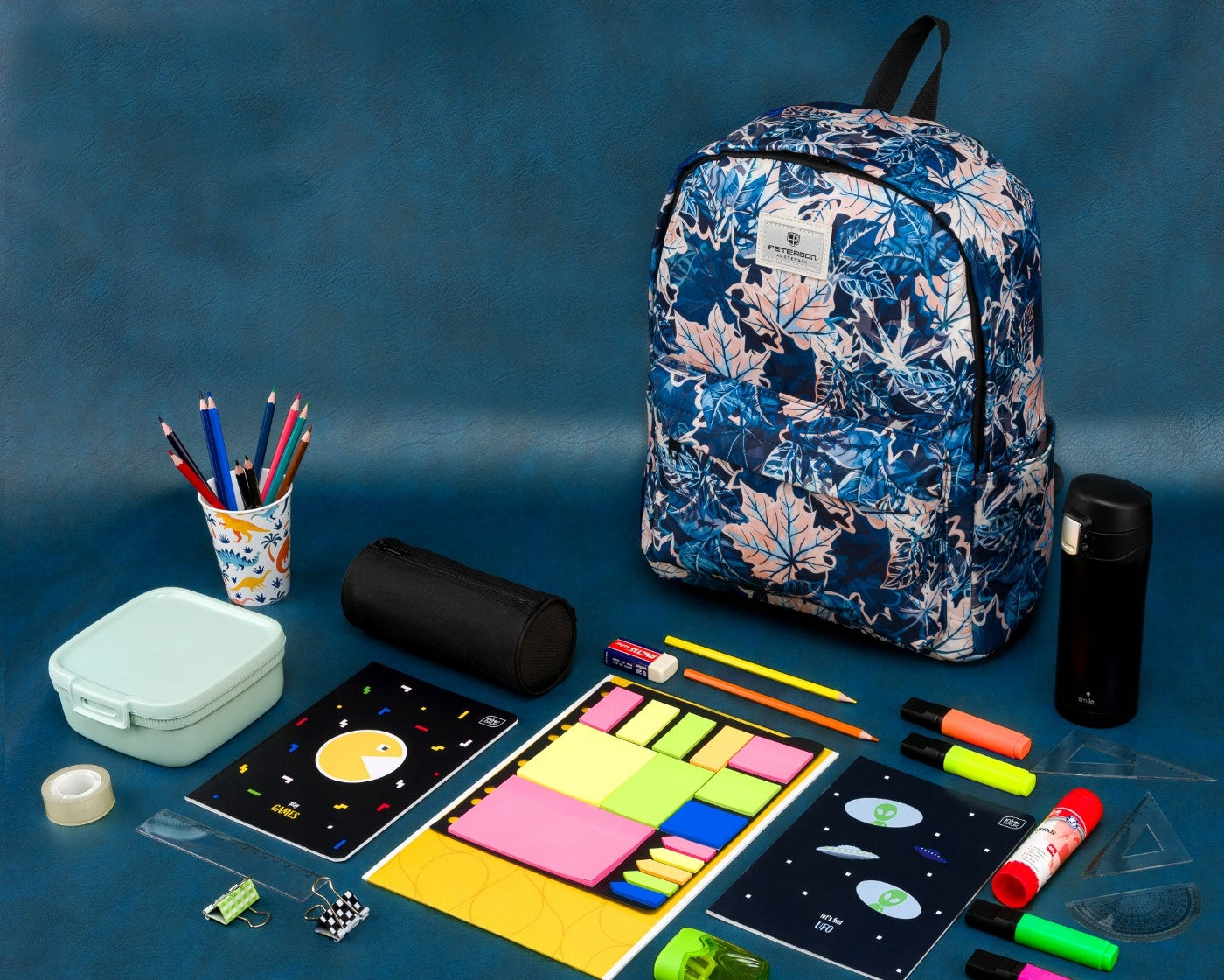 Women's backpack PETERSON large backpack sports print pockets A4 light Brand Peterson