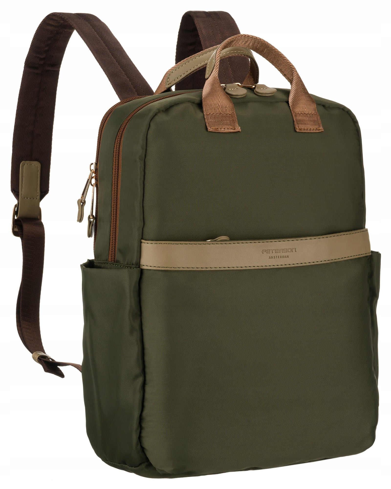 Women's backpack Peterson urban stylish elegant green