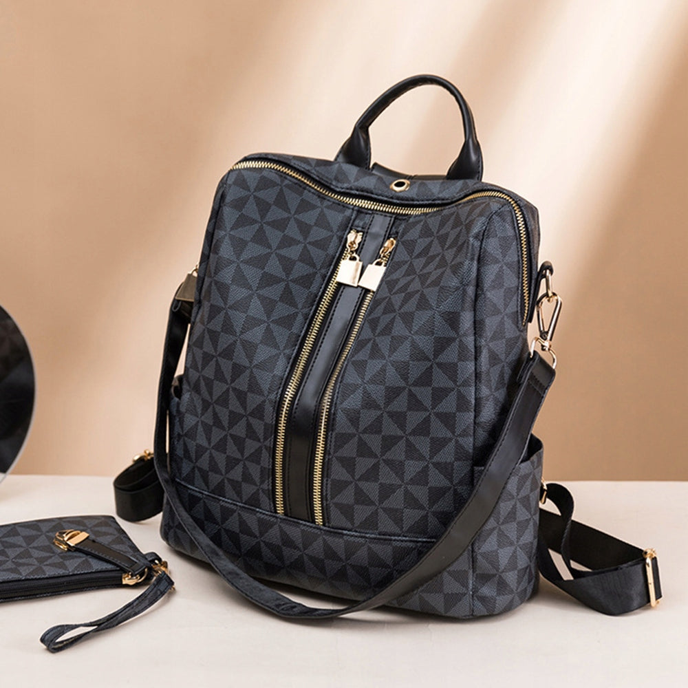 Women's backpack ROVICKY fashionable backpack roomy zip-up zipper colors