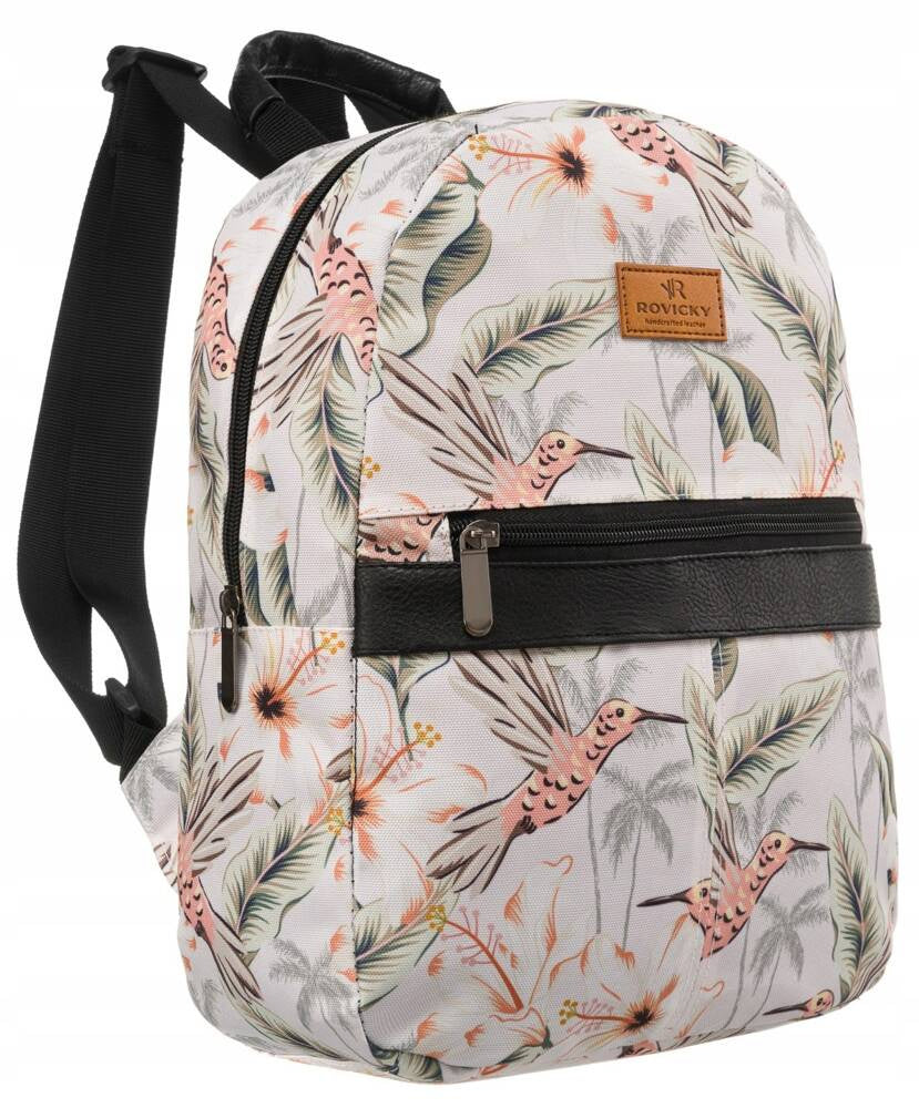 Women's backpack Rovicky for school work urban youth school pattern