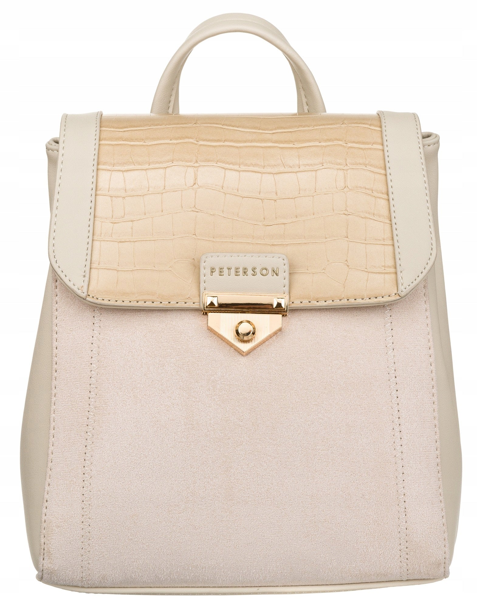 Women's backpack classic croco with flap small backpacks PETERSON Brand Peterson