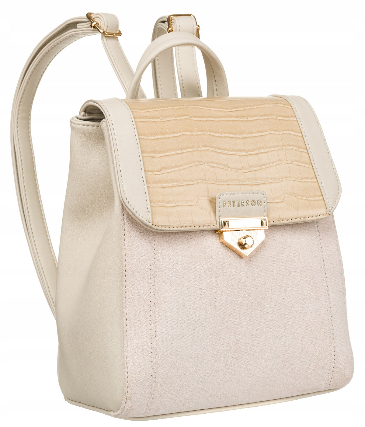 Women's backpack classic croco with flap small backpacks PETERSON