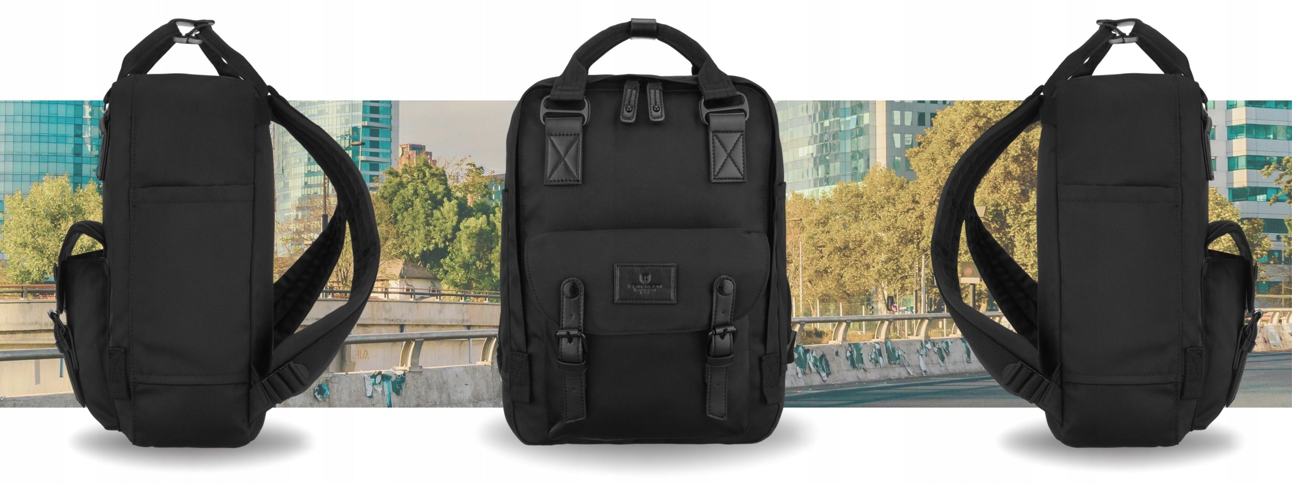 Women's backpack for school work roomy urban travel laptop PETERSON Packaging status original