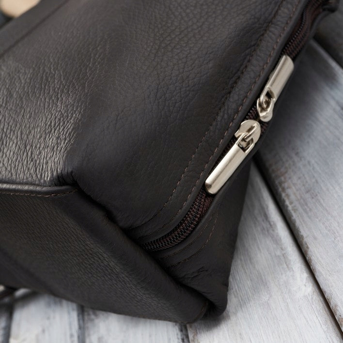 Women's backpack leather brown small classic city backpack Abruzzo Packaging status original
