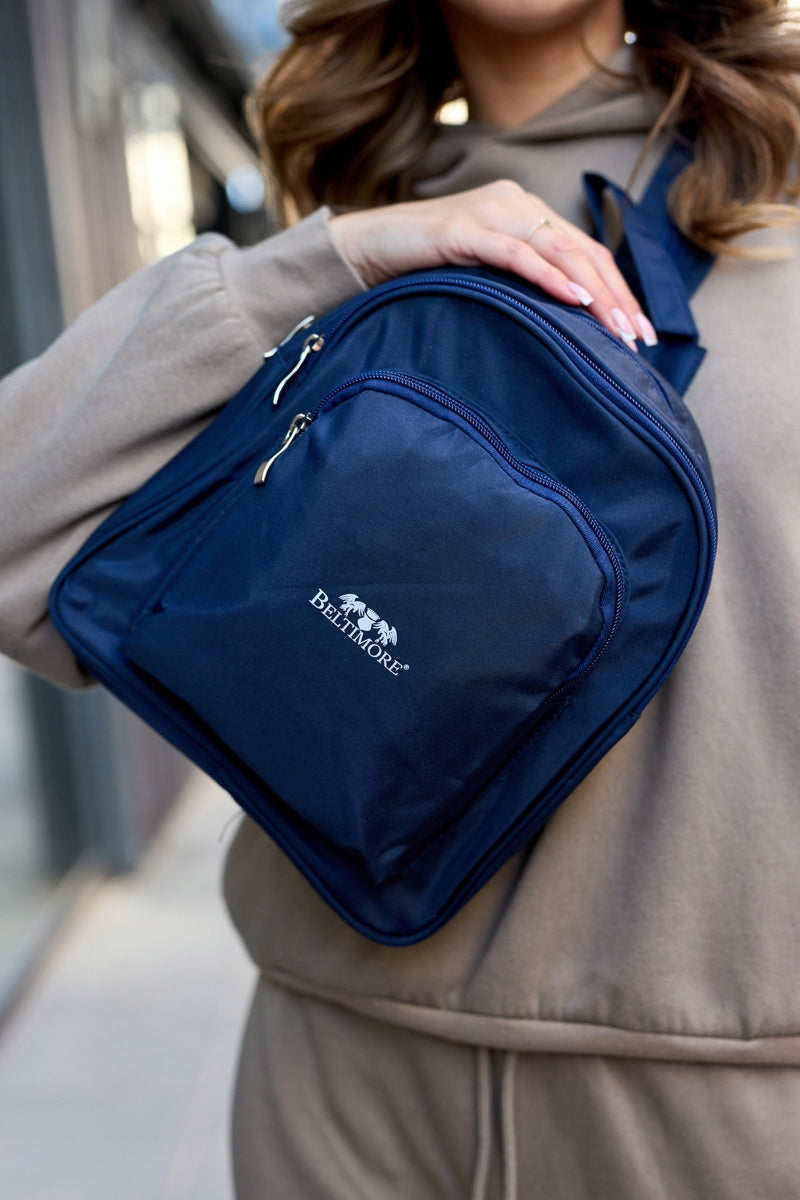 Women's backpack small light three-chamber elegant navy blue Beltimore EAN (GTIN) 5903714337330