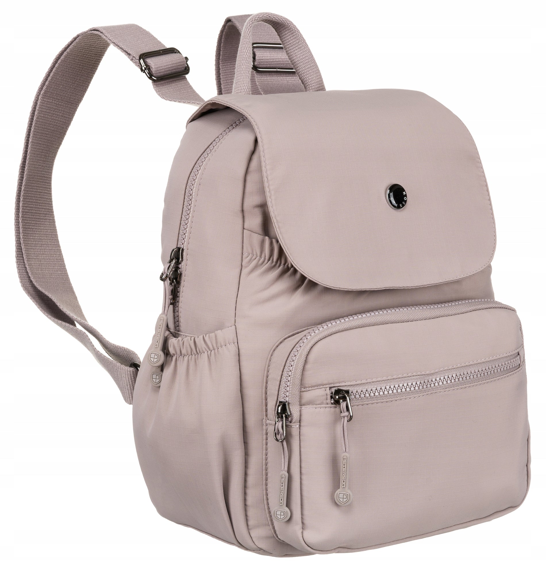 Women's backpack small urban PETERSON lightweight fabric backpack black