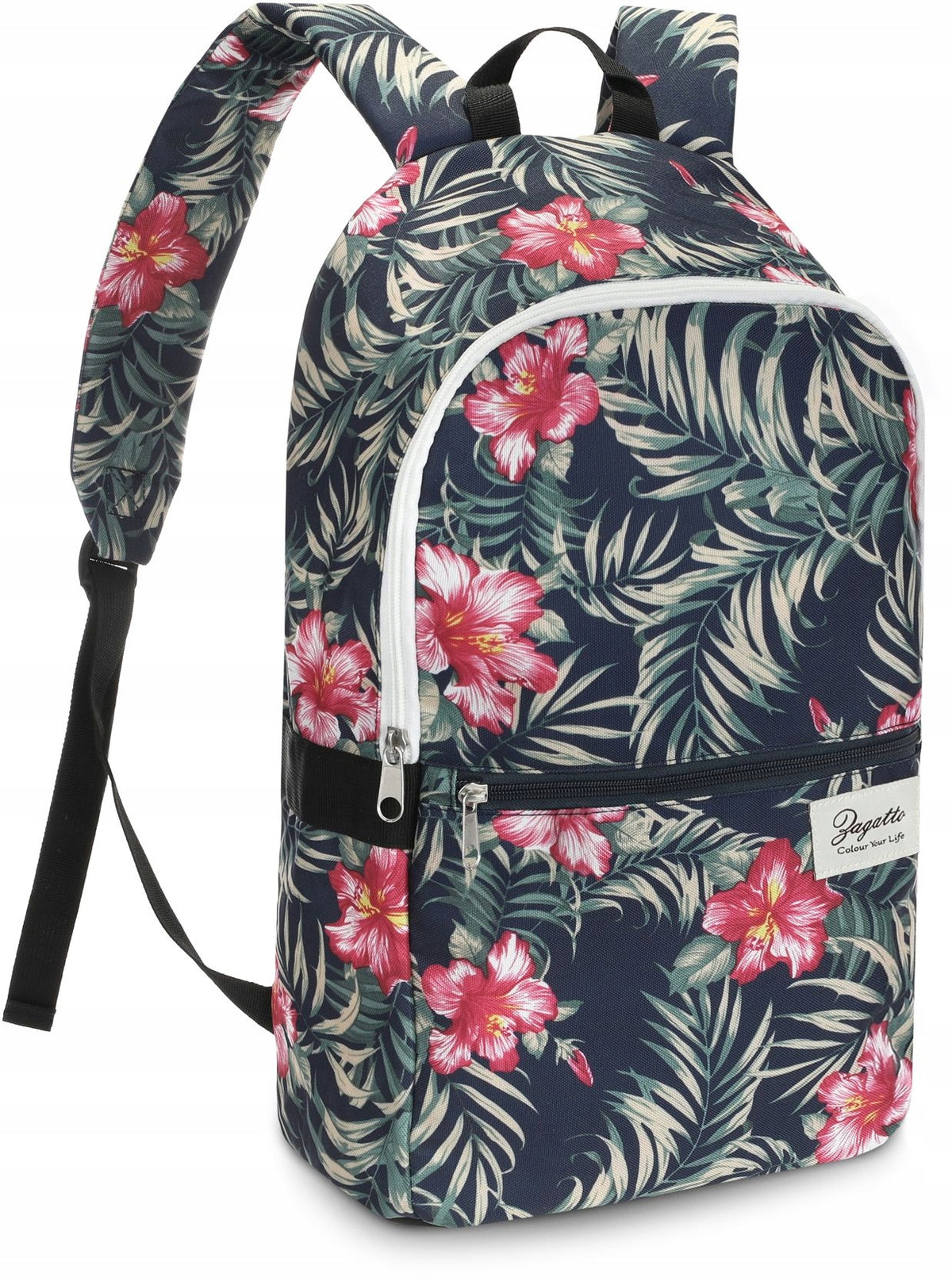 Women's backpack urban flowers for work school backpack roomy lightweight ZAGATTO Packaging status original