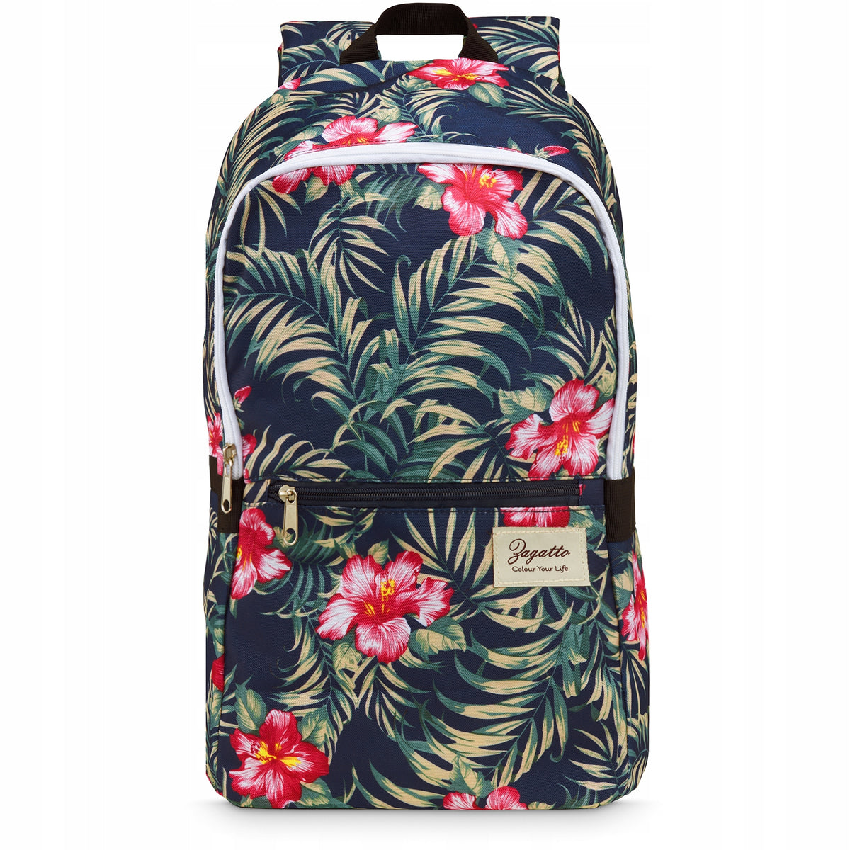 Women's backpack urban flowers for work school backpack roomy lightweight ZAGATTO