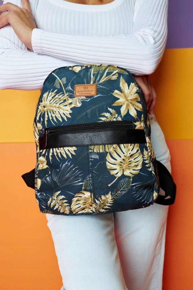 Women's city backpack for school youth plant pattern roomy Rovicky Brand Rovicky