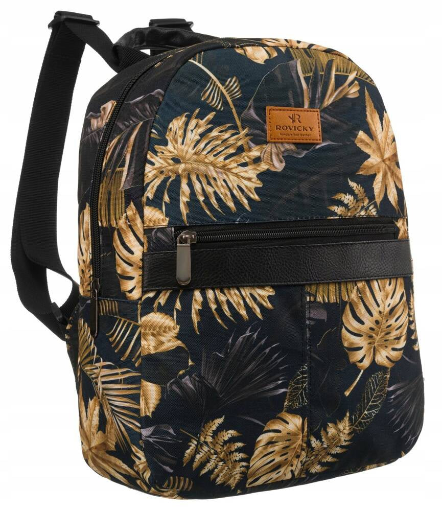 Women's city backpack for school youth plant pattern roomy Rovicky