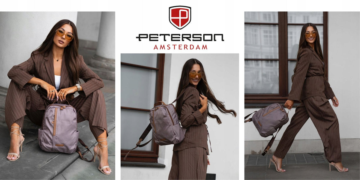 Women's city backpack for university work elegant roomy Peterson fashionable Packaging status original