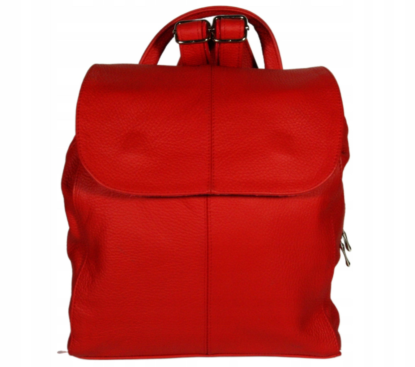 Women's leather backpack red large made in Poland genuine leather Brand no brand
