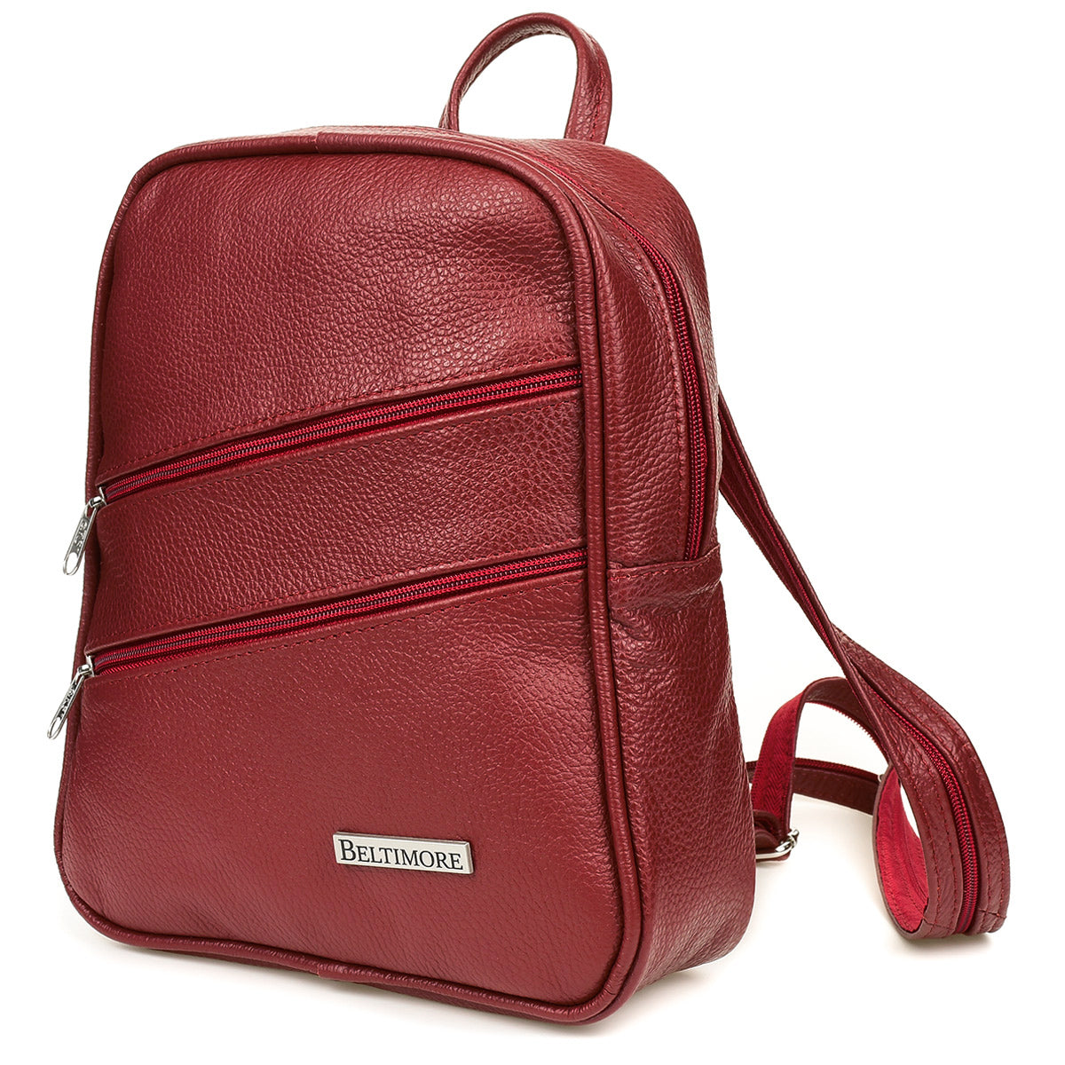 Women's leather backpack roomy sleek elegant Beltimore