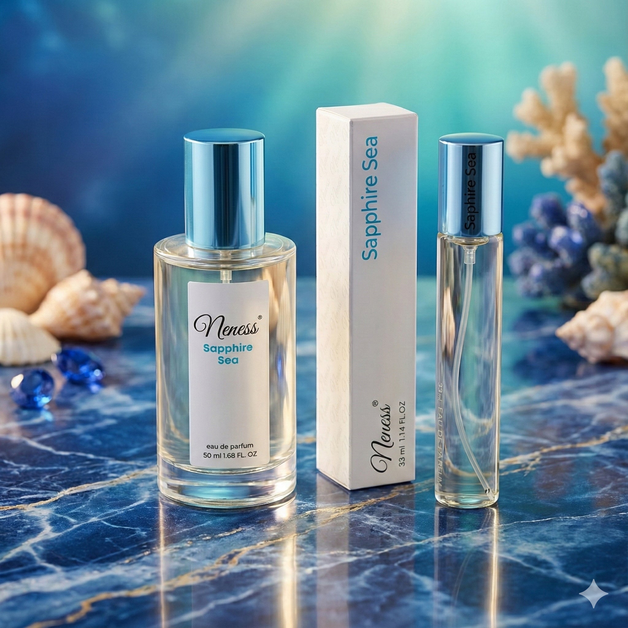 Women's perfume Sapphire Sea 50 ml + 33 ml – Neness No. 92 permanent Manufacturer code N92-50